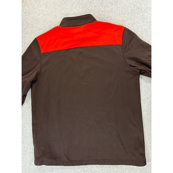 Cleveland Browns NFL Team Apparel 1/4 Zip Sideline Pullover (Men's XL) Brown - Picture 12 of 12